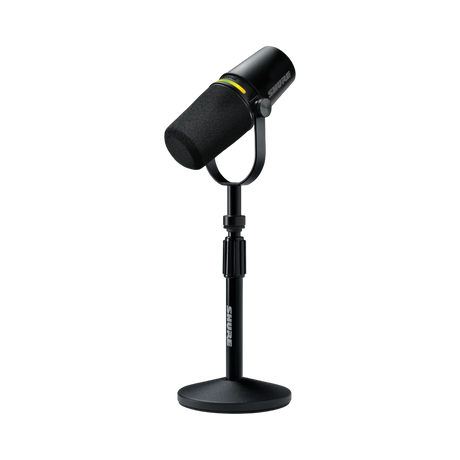 Shure MV7+-K Podcast XLR/USB Microphone Bundle with Gator Desktop Stand (Black) — Being Shipped