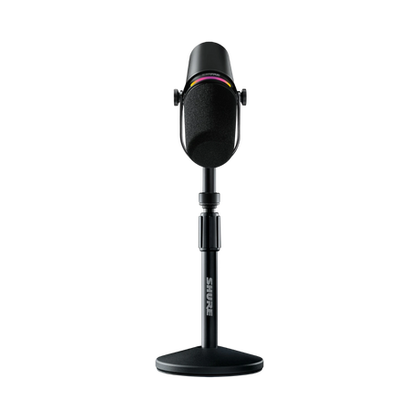 Shure MV7+-K Podcast XLR/USB Microphone Bundle with Gator Desktop Stand (Black) — Being Shipped