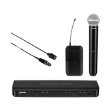 Shure BLX1288/CVL Dual-Channel Wireless Combo Lavalier & Handheld Microphone System (H9: 512 to 542 MHz) — Being Shipped