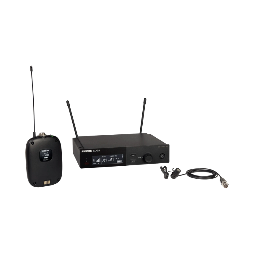 Shure SLXD14/85 Digital Wireless Cardioid Lavalier Microphone System (G58: 470 to 514 MHz) — Being Shipped