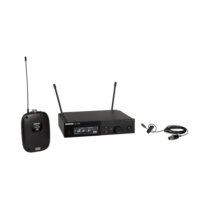 Shure SLXD14/DL4B Digital Wireless DuraPlex Omni Lavalier Microphone System (J52: 558 to 602 + 614 to 616 MHz) — Being Shipped