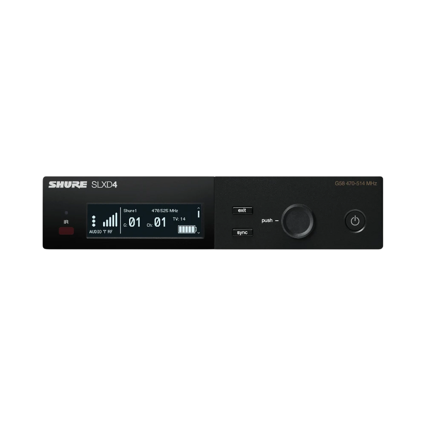 Shure SLXD4 Digital Wireless Receiver (J52: 558 to 602 + 614 to 616 MHz) — Being Shipped