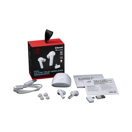 ASUS ROG Cetra True Wireless SpeedNova In-Ear Gaming Earbuds (Moonlight White) — Being Shipped