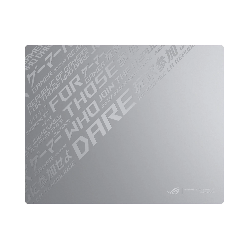 ASUS Republic of Gamers Moonstone Ace L Glass Gaming Mouse Pad (Moonlight White) — Being Shipped