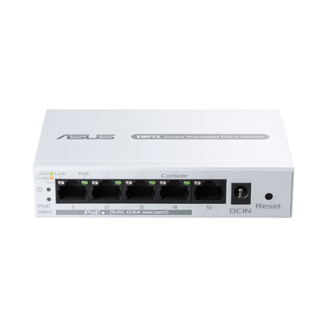 ASUS ExpertWiFi EBP15 5-Port Gigabit PoE+ Compliant Managed Switch — Being Shipped
