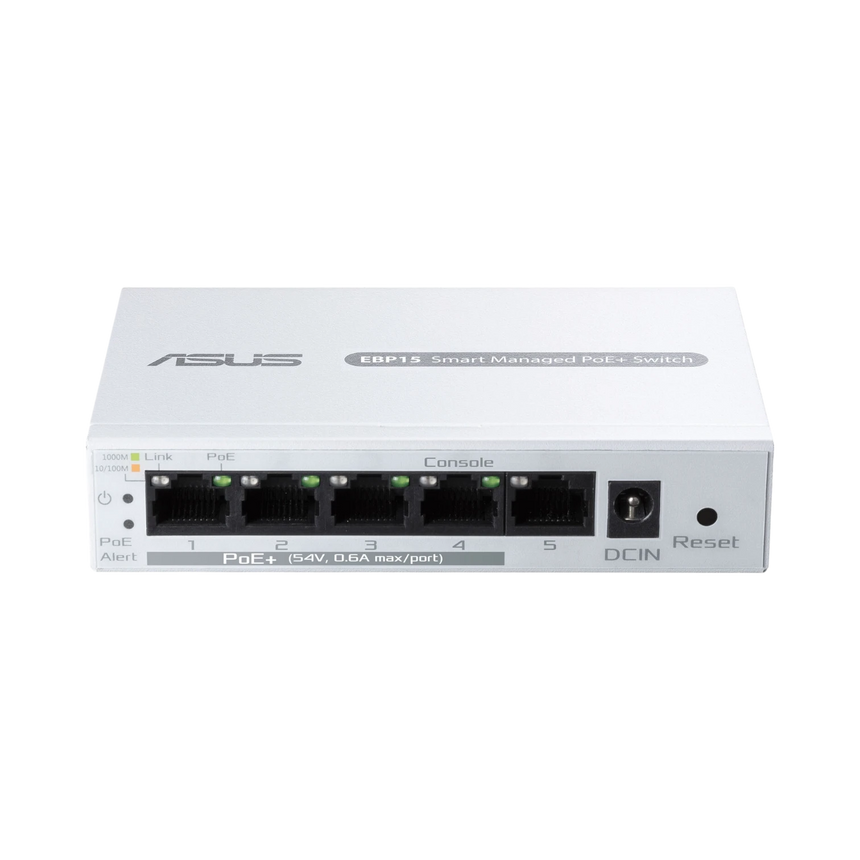 ASUS ExpertWiFi EBP15 5-Port Gigabit PoE+ Compliant Managed Switch — Being Shipped