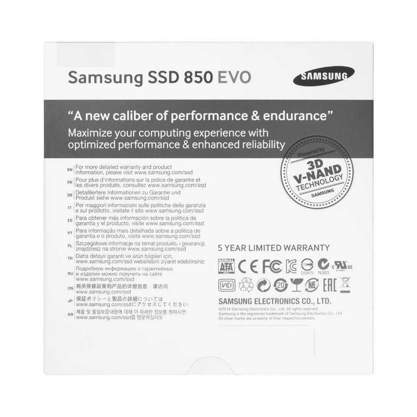 Samsung 850 EVO MZ-75E500 500GB 2.5" SATA 6Gb/s Encrypted Internal SSD — Being Shipped