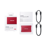 Samsung T7 500GB PCIe NVMe USB 3.2 Gen 2 Portable SSD (Metallic Red) — Being Shipped