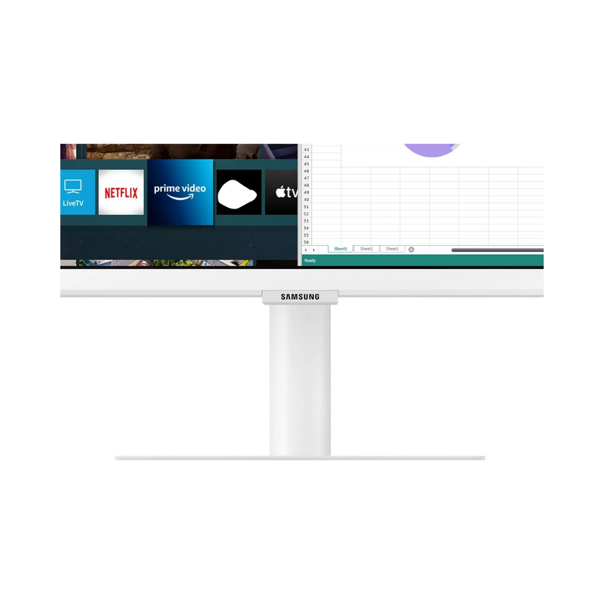 Samsung LS27AM501NNXZA 27" 16:9 60Hz FHD VA LCD Smart Monitor (White) — Being Shipped
