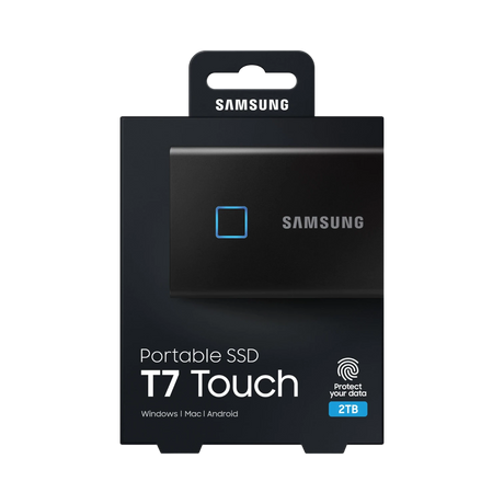 Samsung T7 Touch 2TB USB 3.2 Gen 2 Portable SSD (Black) — Being Shipped