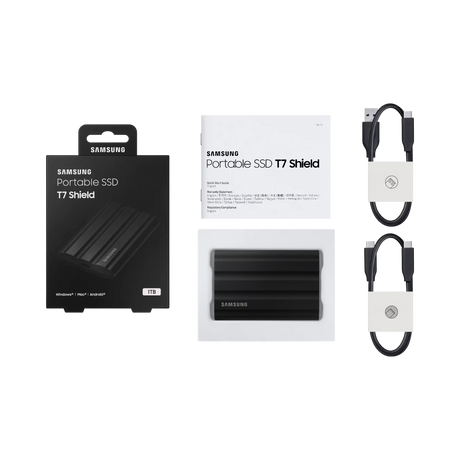 Samsung T7 Shield 2TB  USB 3.2 Gen 2 Type-C Portable SSD (Black) — Being Shipped