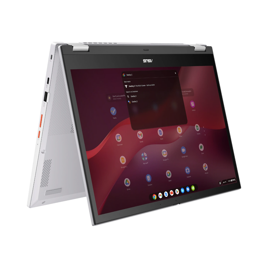 ASUS Chromebook Vibe Flip CX34 14" Multi-Touch 2-in-1 Laptop, Intel Core i5-1235U, 8GB RAM, 256GB SSD (Pearl White) — Being Shipped