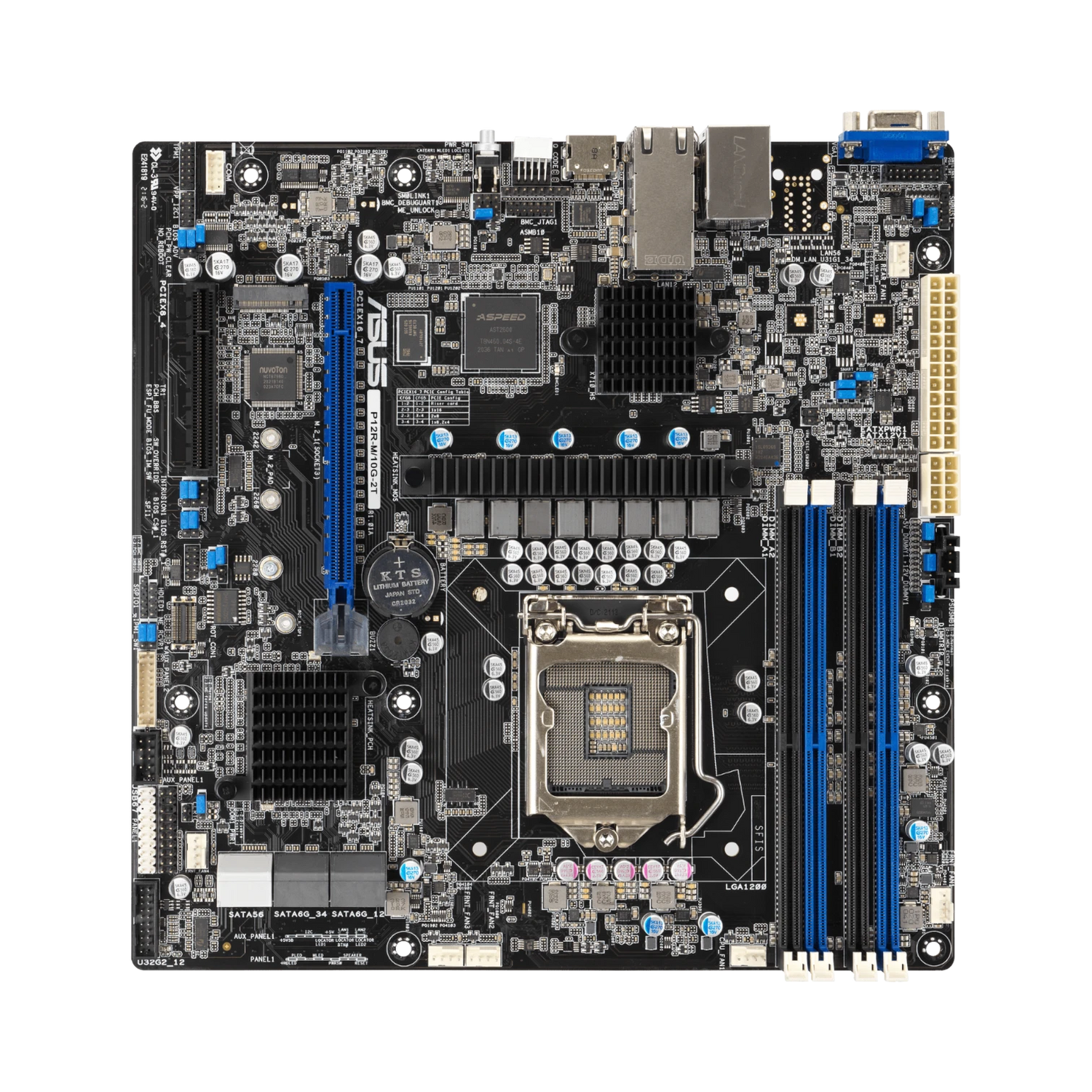 ASUS P12R-M/10G-2T Intel C252 Chipset Socket LGA-1200 Micro ATX Server Motherboard — Being Shipped