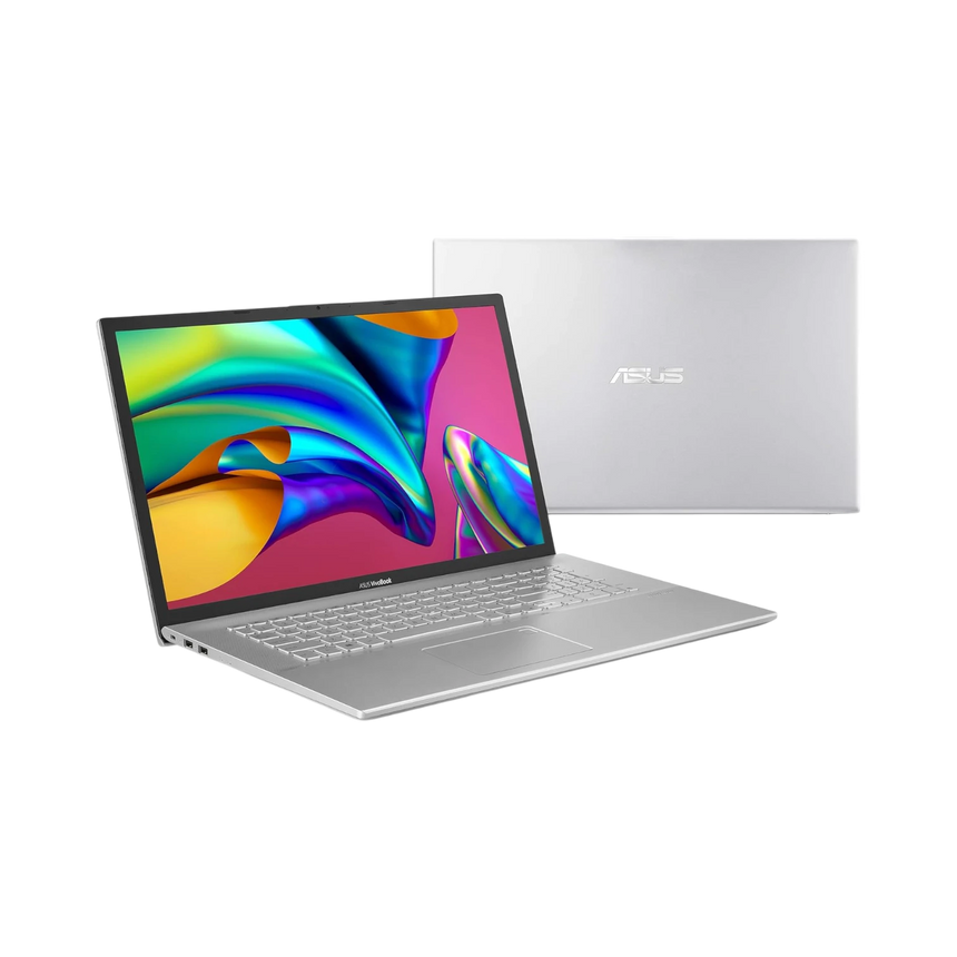 ASUS VivoBook 17 F712DA Thin & Light 17.3" Laptop, Intel Core i5-8265U, 8GB DDR4 RAM, 128GB SSD + 1TB HDD (Transparent Silver) — Being Shipped