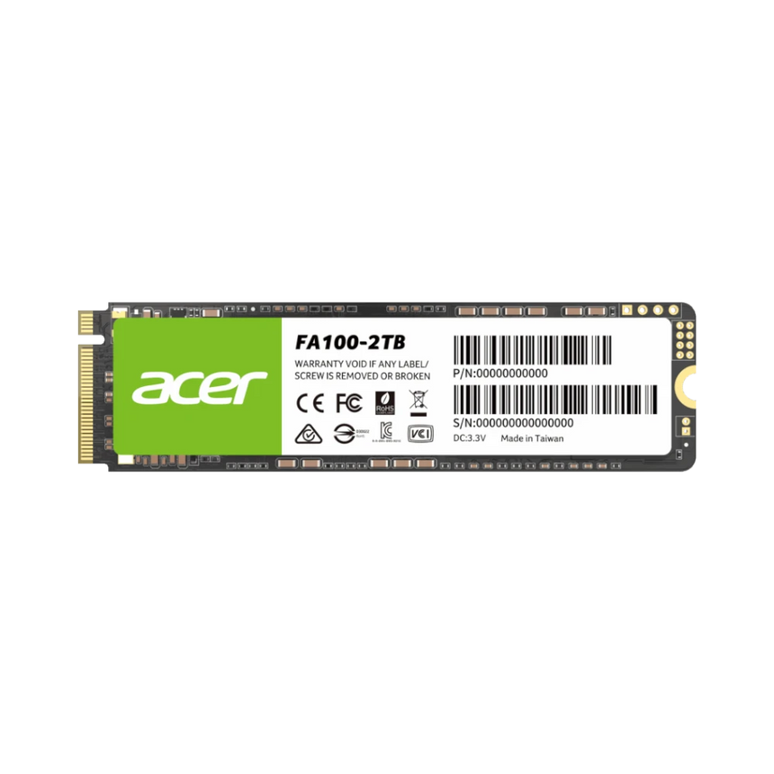 Acer FA100 2TB M.2 2280 NVMe Gen3 x4 Internal SSD — Being Shipped