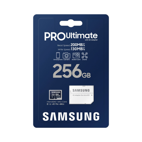 Samsung PRO Ultimate 256GB UHS-I microSDXC Card with SD Adapter — Being Shipped