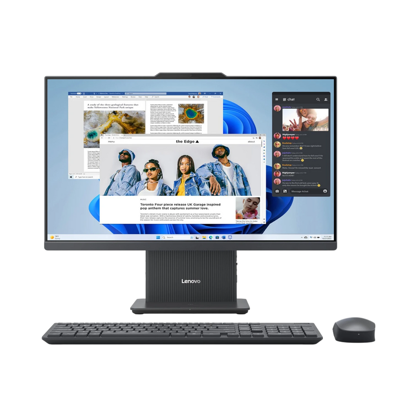 Lenovo IdeaCentre 23.8" All-in-One Desktop Computer, AMD Ryzen 3 7335U, 8GB DDR5 RAM, 256GB SSD (Luna Grey) — Being Shipped
