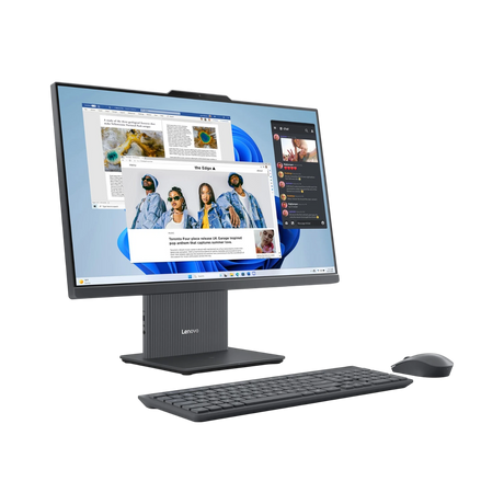 Lenovo IdeaCentre 23.8" All-in-One Desktop Computer, AMD Ryzen 3 7335U, 8GB DDR5 RAM, 256GB SSD (Luna Grey) — Being Shipped