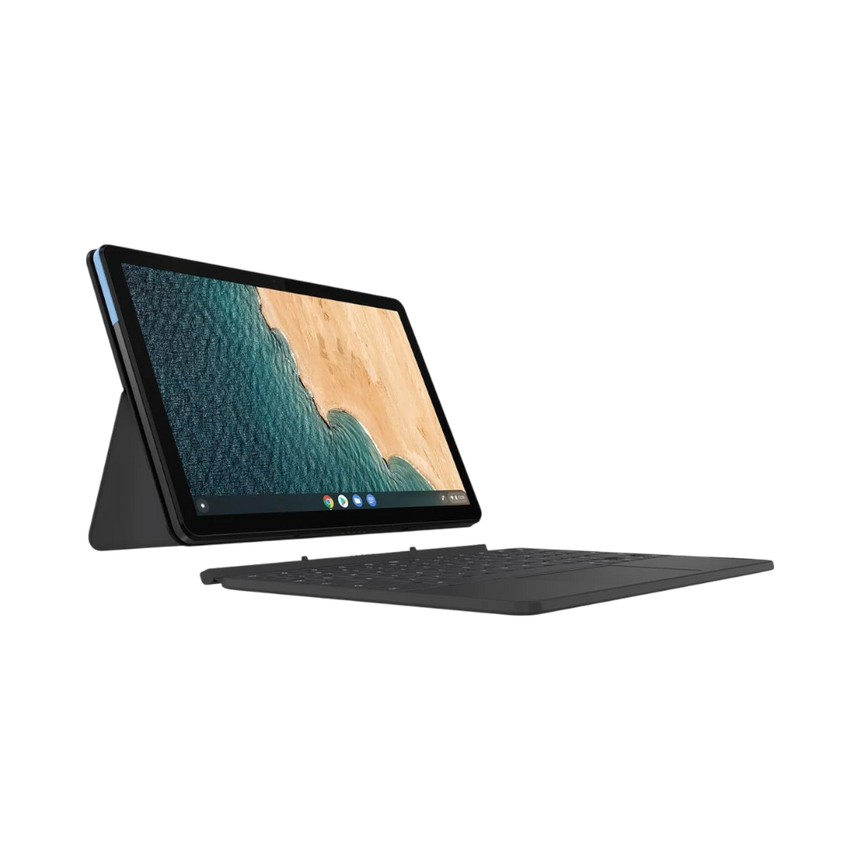 Lenovo IdeaPad Duet 10.1" Multi-Touch 2-in-1 Chromebook, MediaTek Helio P60T, 4GB RAM, 64GB eMMC (Ice Blue & Iron Gray) — Being Shipped