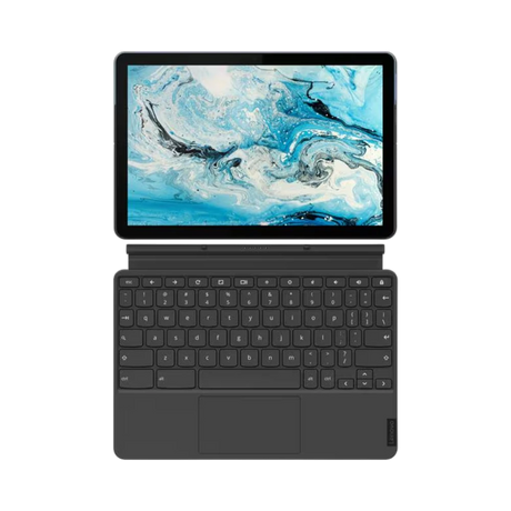 Lenovo IdeaPad Duet 10.1" Multi-Touch 2-in-1 Chromebook, MediaTek Helio P60T, 4GB RAM, 64GB eMMC (Ice Blue & Iron Gray) — Being Shipped