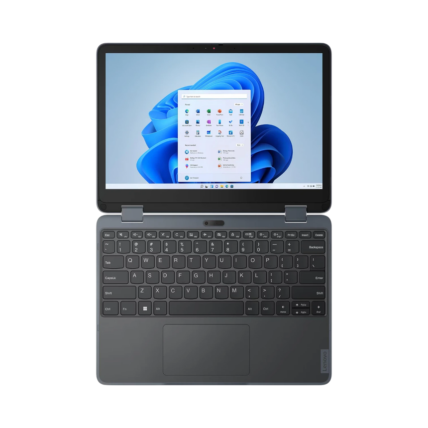 Lenovo Lenovo 500w Yoga Gen 4 12.2" 2-in-1 Notebook, Intel N200, 8GB RAM, 128GB SSD (Slate Gray) — Being Shipped