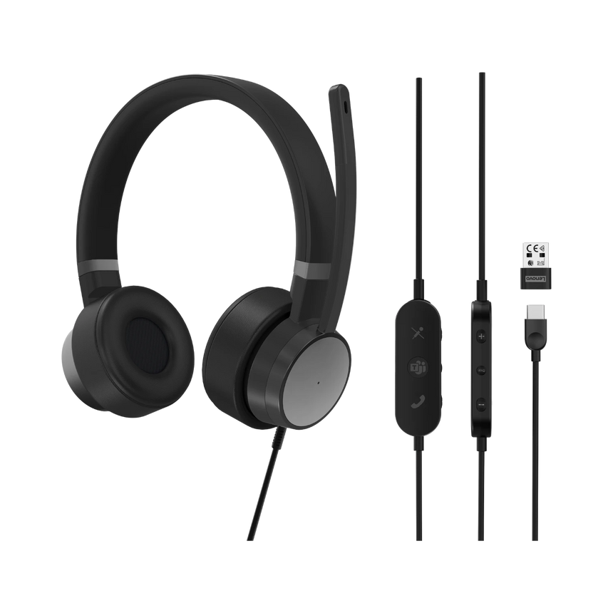 Lenovo Go Wired ANC Headset (Thunder Black) — Being Shipped