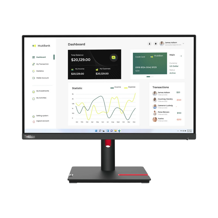 Lenovo ThinkVision T23i-30 23" 16:9 60Hz FHD IPS Monitor — Being Shipped