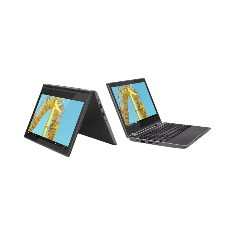 Lenovo 300e Windows 2nd Gen 11.6" Touchscreen Convertible 2-in-1 Notebook, Intel Celeron N4120, 4GB RAM, 128GB SSD — Being Shipped