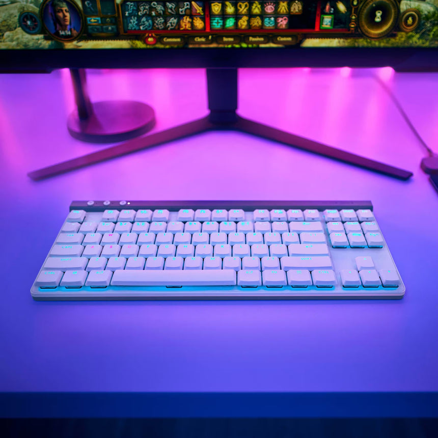 Logitech G G515 LIGHTSPEED TKL Wireless RGB Mechanical Gaming Keyboard (White, GL Linear) — Being Shipped