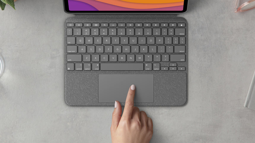 Logitech Combo Touch Backlit Keyboard Case for Apple 13" iPad Air M2/M3 (Oxford Gray) — Being Shipped