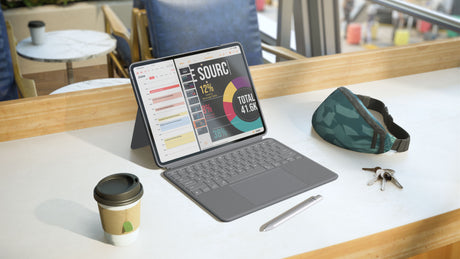 Logitech Combo Touch Backlit Keyboard Case for Apple 13" iPad Air M2/M3 (Oxford Gray) — Being Shipped