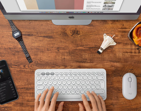 Logitech K380 Multi-Device Bluetooth Keyboard for Mac (Off-White) — Being Shipped