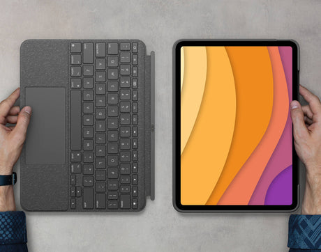 Logitech Combo Touch Backlit Keyboard Case for Apple 10.9" iPad Air (Oxford Gray) — Being Shipped