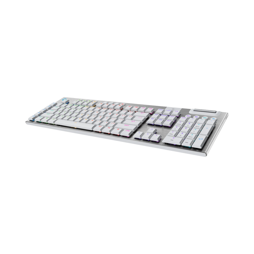 Logitech G G915 X LIGHTSPEED Low-Profile Wireless RGB Mechanical Gaming Keyboard (White, GL Tactile) — Being Shipped