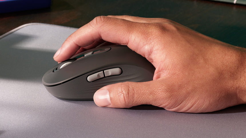 Logitech Signature Plus M750 Wireless Ergonomic Curved Ambidextrous Optical Mouse (Graphite) — Being Shipped