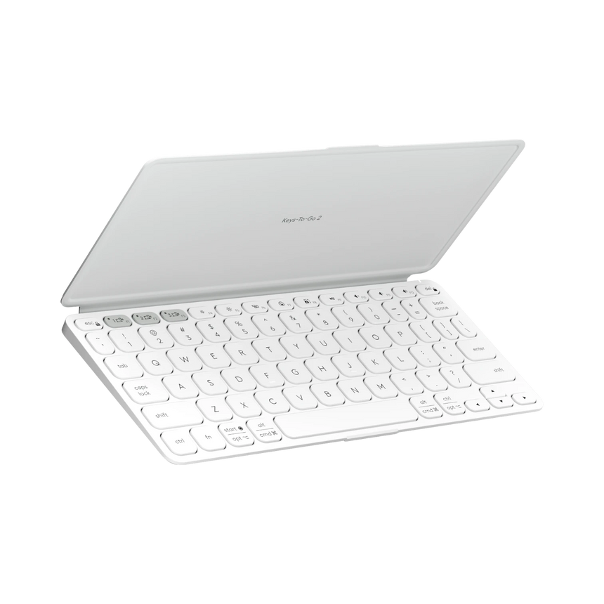 Logitech KEYS-TO-GO 2 Wireless Keyboard for iPad, iOS & Mac with Cover (Pale Gray) — Being Shipped