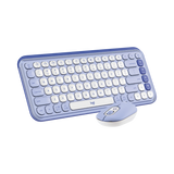 Logitech POP ICON Wireless Keyboard & Mouse Combo (Lilac & Off-White) — Being Shipped