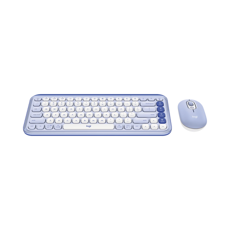Logitech POP ICON Wireless Keyboard & Mouse Combo (Lilac & Off-White) — Being Shipped