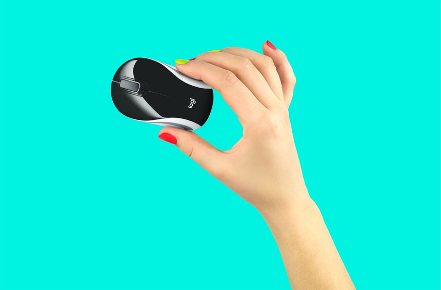 Logitech M187 Mini Wireless Optical Wireless Ambidextrous Mouse (Black& White) — Being Shipped