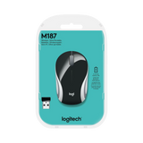 Logitech M187 Mini Wireless Optical Wireless Ambidextrous Mouse (Black& White) — Being Shipped