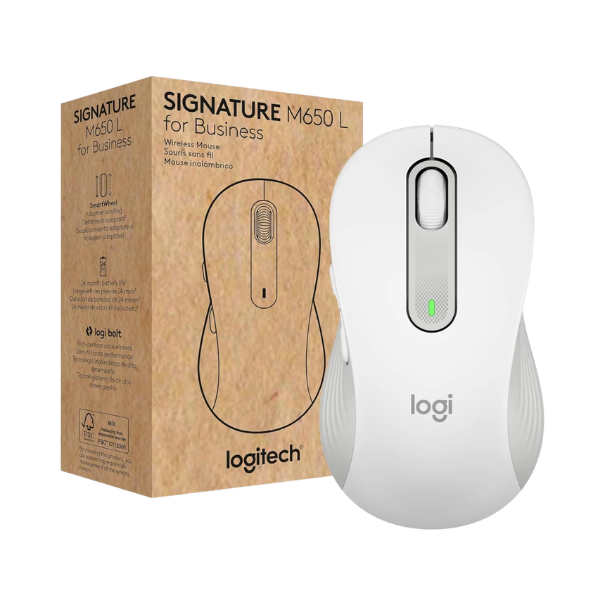 Logitech Signature M650 L Business Mouse (Off-White) — Being Shipped