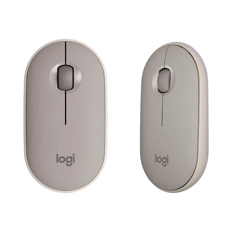 Logitech Pebble M350 Wireless Optical Ambidextrous Mouse (Sand) — Being Shipped