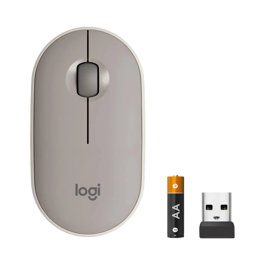 Logitech Pebble M350 Wireless Optical Ambidextrous Mouse (Sand) — Being Shipped