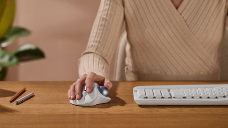 Logitech Ergo M575S Wireless Trackball Mouse (Off-White) — Being Shipped