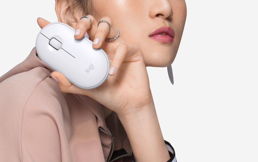 Logitech Pebble M350 Wireless Mouse (White) — Being Shipped