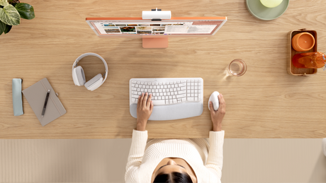 Logitech Wave Keys for Mac Wireless Ergonomic Keyboard (Off-White) — Being Shipped