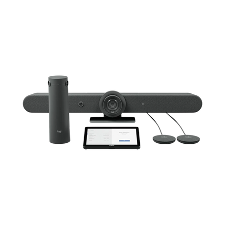 Logitech Rally Bar + Tap Cat5E + Sight + Mics (TAA Compliant) — Being Shipped