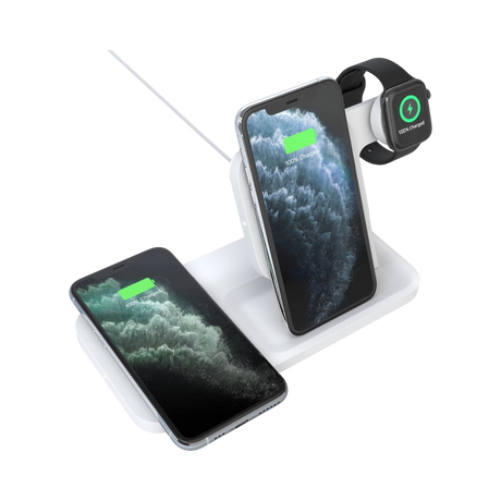 Logitech POWERED 3-In-1 Qi Wireless Charging Dock (White) — Being Shipped