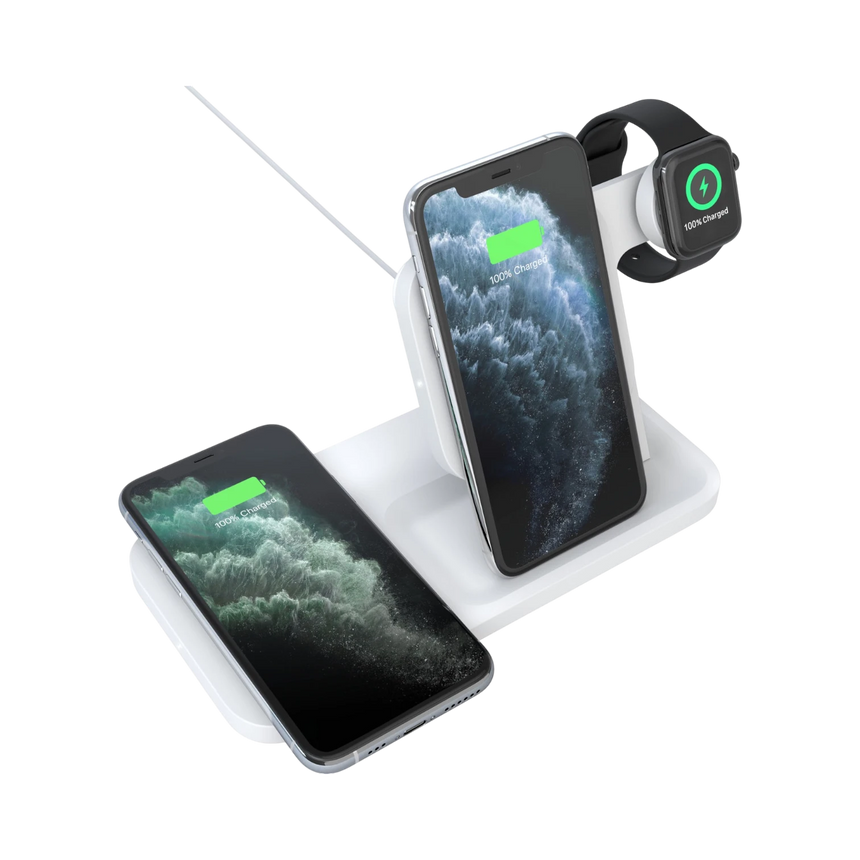 Logitech POWERED 3-In-1 Qi Wireless Charging Dock (White) — Being Shipped