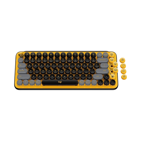 Logitech POP Keys Wireless Bluetooth Mechanical Keyboard (Blast Yellow) — Being Shipped